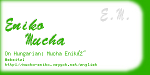 eniko mucha business card